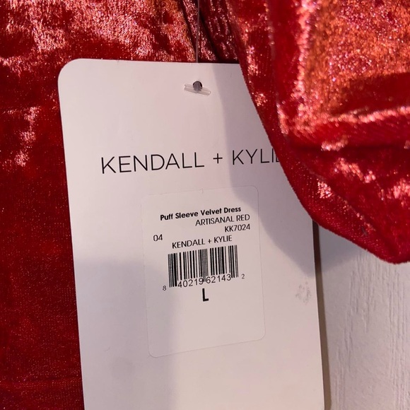 Kendall & Kylie Red Velvet Dress - Picture 2 of 4